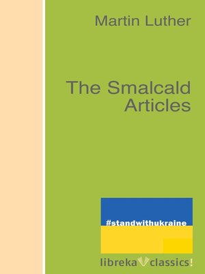 cover image of The Smalcald Articles